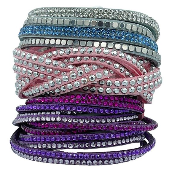 NWT 3PC Double Wrap Moonstone Bracelets Diane by Fromm - Picture 3 of 4